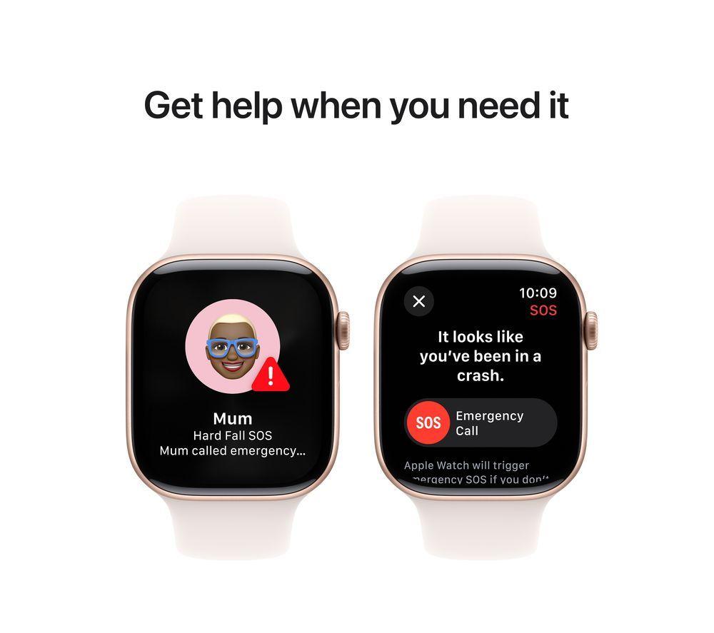 APPLE Watch Series 10 - 46 mm Rose Gold Aluminium Case with Light Blush Sport Band, M/L image number 6 of 10