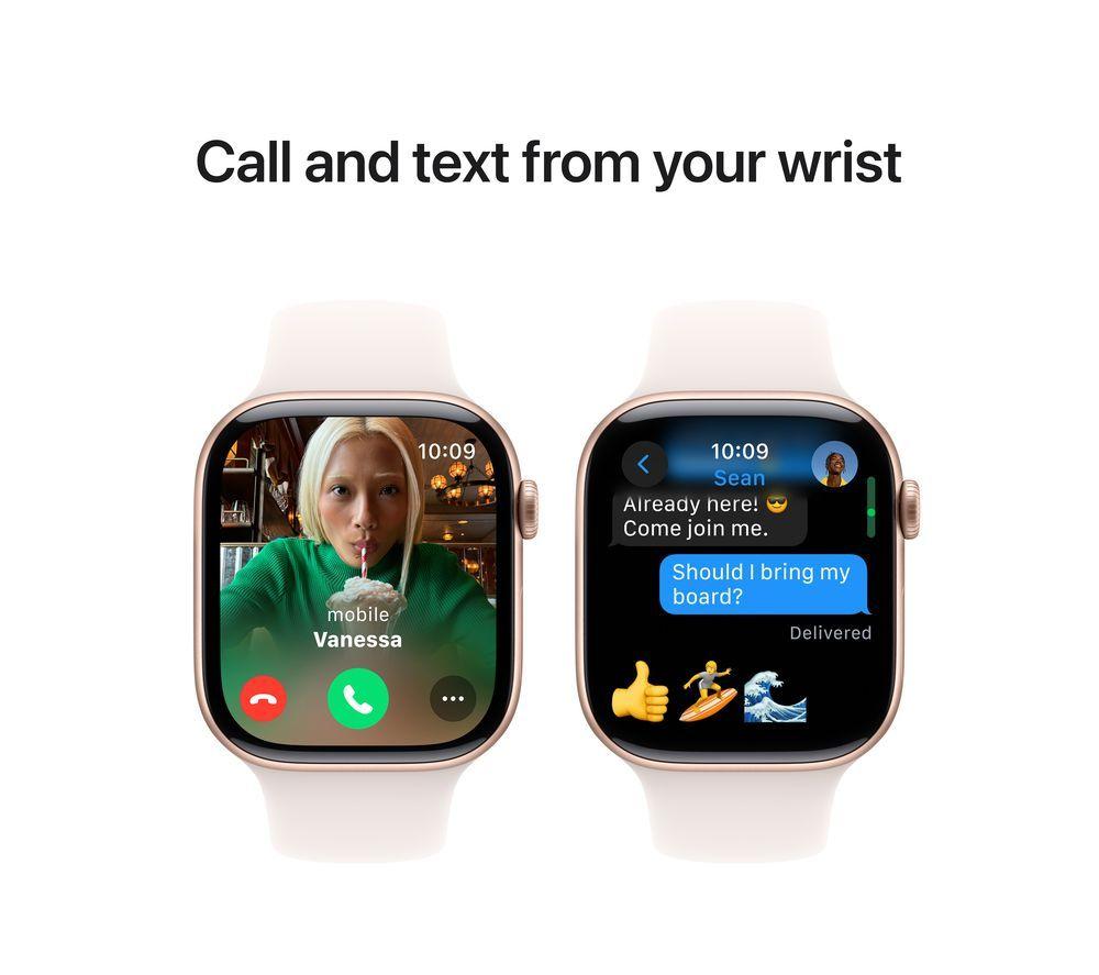 APPLE Watch Series 10 - 46 mm Rose Gold Aluminium Case with Light Blush Sport Band, M/L image number 7 of 10