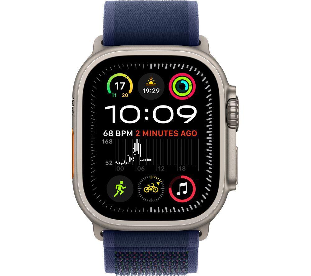 APPLE Watch Ultra 2 Cellular - 49 mm Titanium Case with Blue Trail Loop, S/M image number 2 of 10
