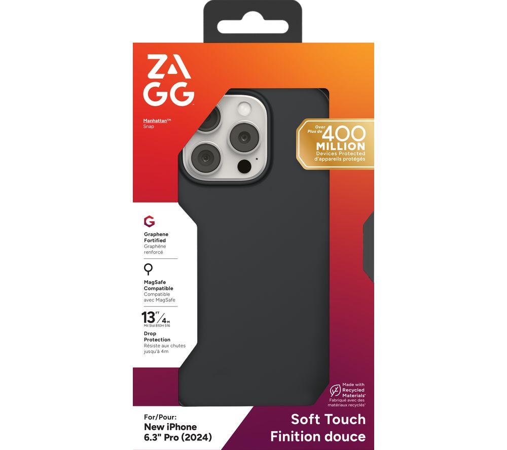 ZAGG Manhattan Snap iPhone 16 Pro Case - Black