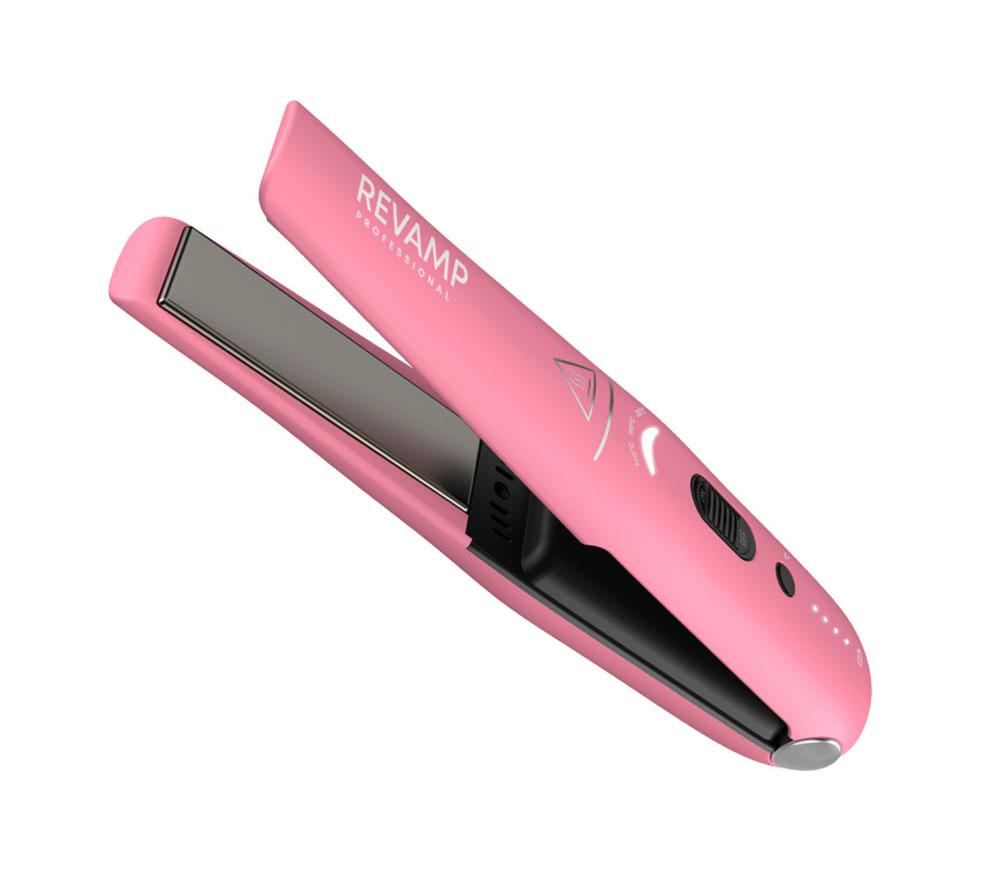 REVAMP Liberate Cordless Compact Ceramic Hair Straightener - Pink image number 8 of 8