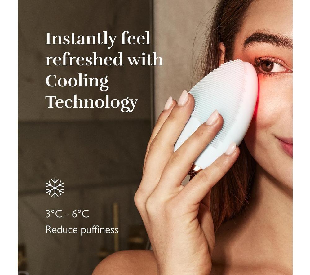 SILK'N Bright Lux Facial Cleansing Brush & Massager - Blue image number 3 of 12