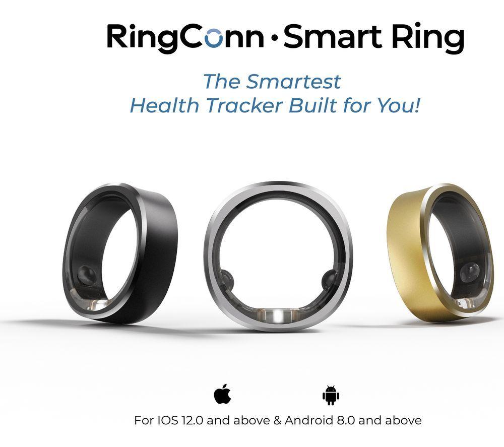 RINGCONN Smart Ring - Midnight Black, Size 8 image number 10 of 13