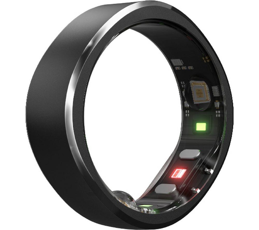 Ringconn Smart Ring - Midnight Black, Size 12, Black