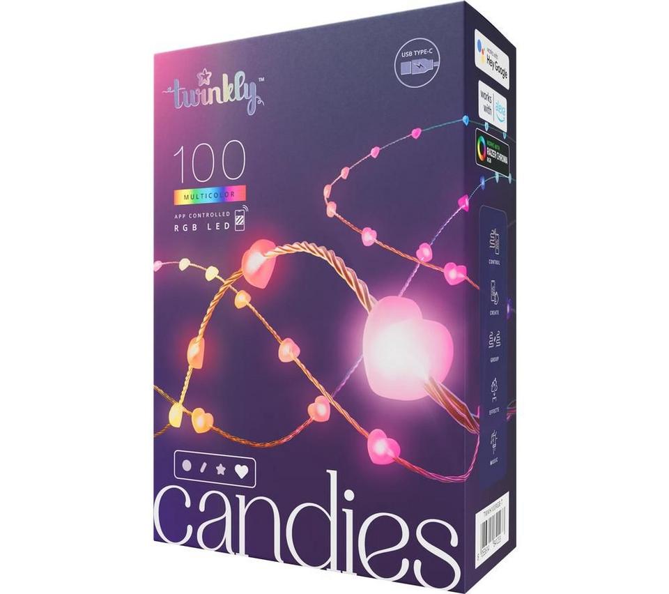 TWINKLY Candies Hearts Smart LED Light String - 100 LEDs