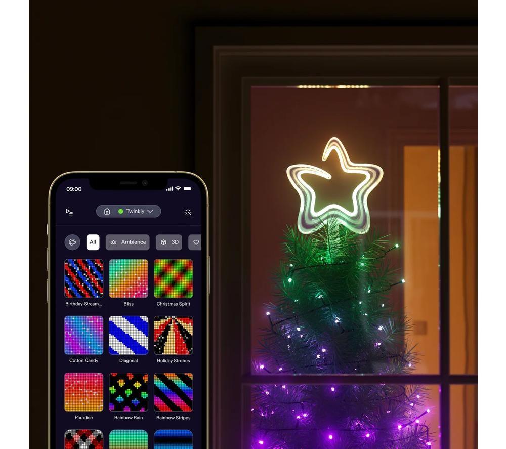 TWINKLY TWTT030SPP-GUSB Smart LED Christmas Tree Topper - 76 LEDs image number 3 of 6