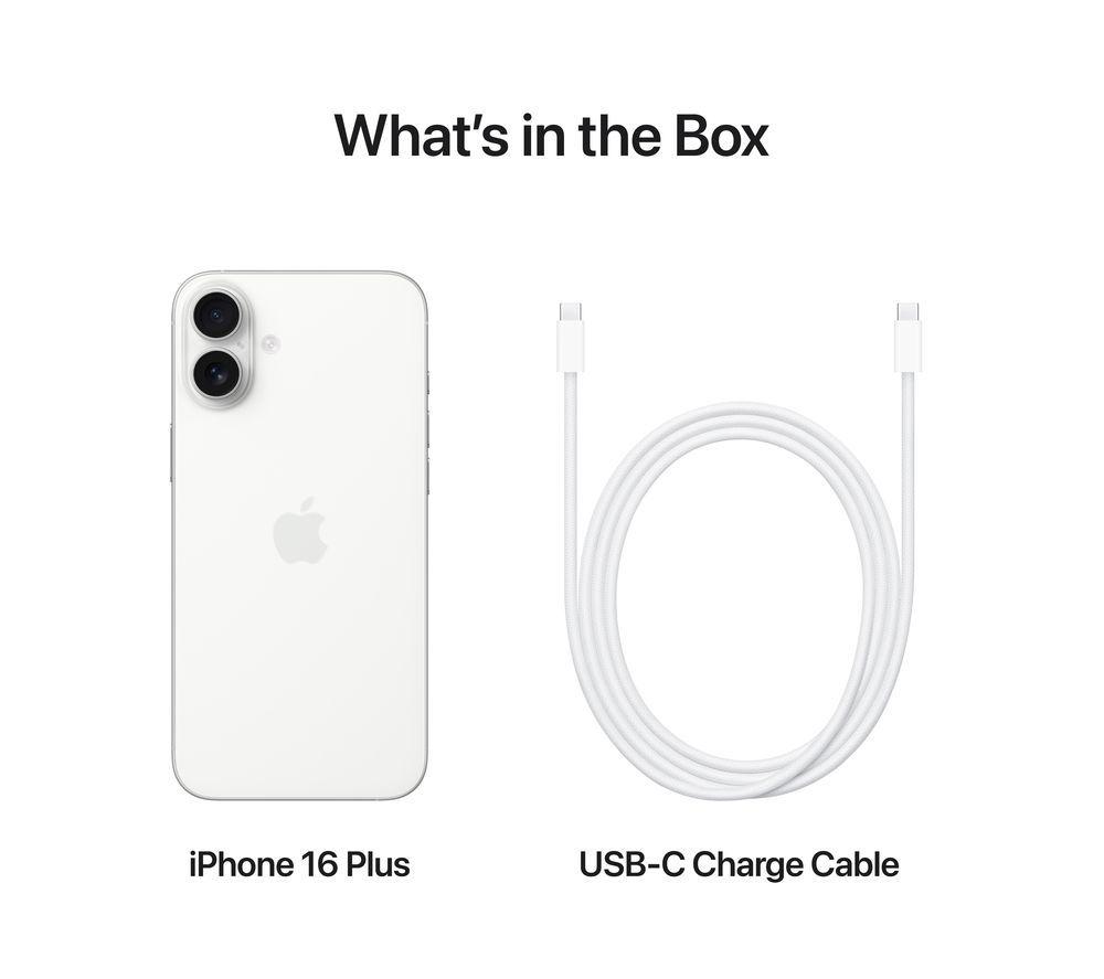 APPLE iPhone 16 Plus - 128 GB, White image number 2 of 10