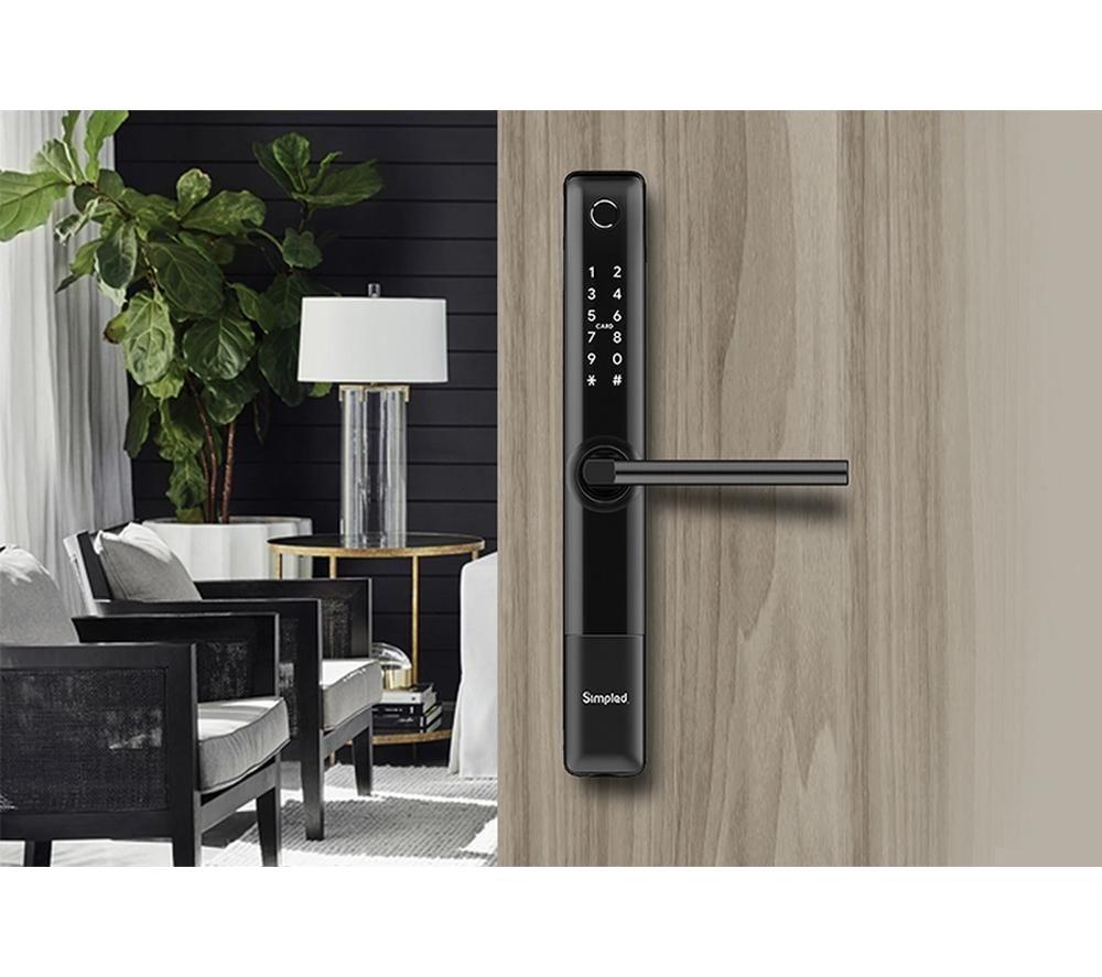 SIMPLED Slim Series SF-SP Smart Fingerprint Door Lock - Matte Black image number 3 of 3