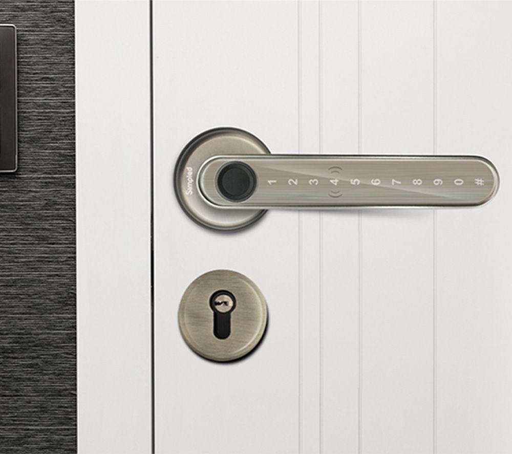 SIMPLED AF LeverLine Smart Fingerprint Door Lock - Silver image number 2 of 4