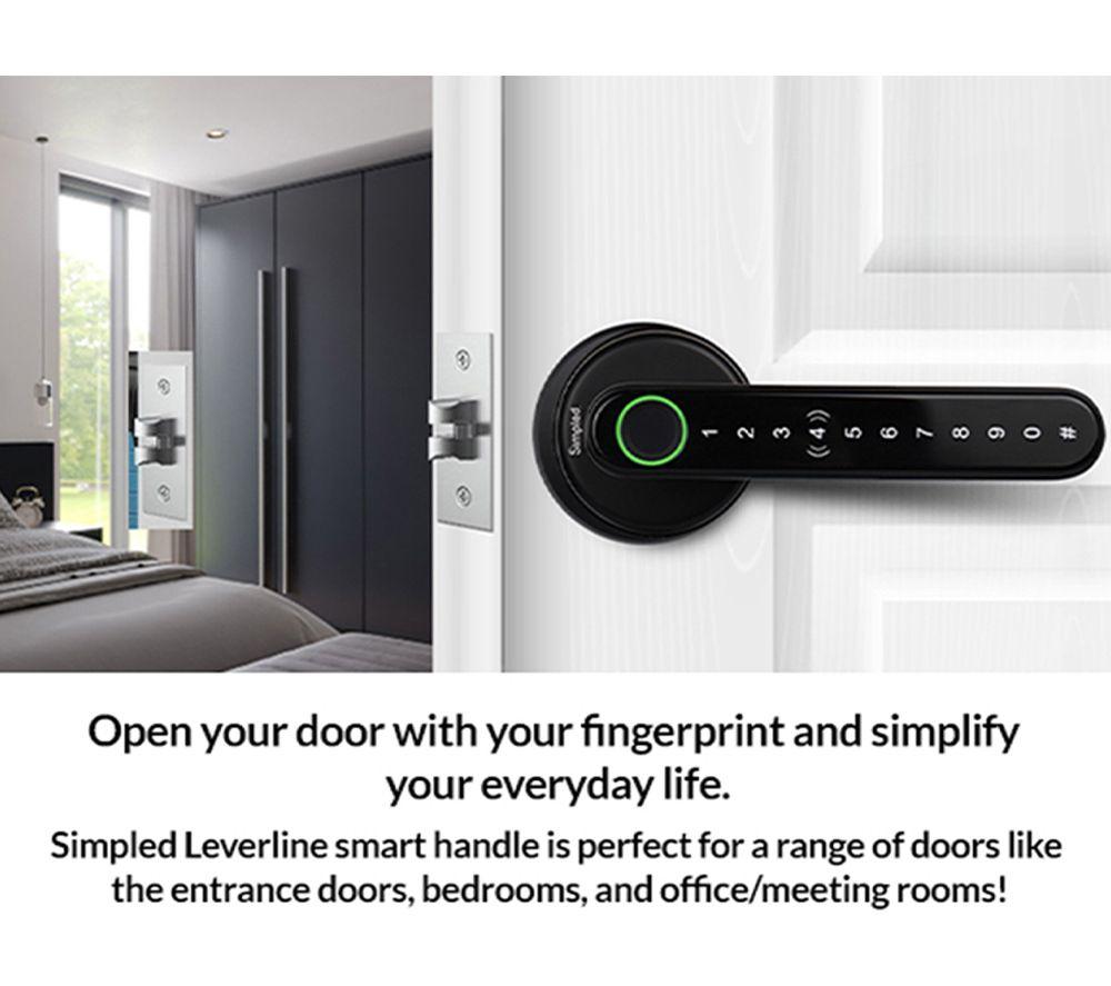 SIMPLED LF LeverLine Smart Fingerprint Door Lock - Black image number 4 of 4