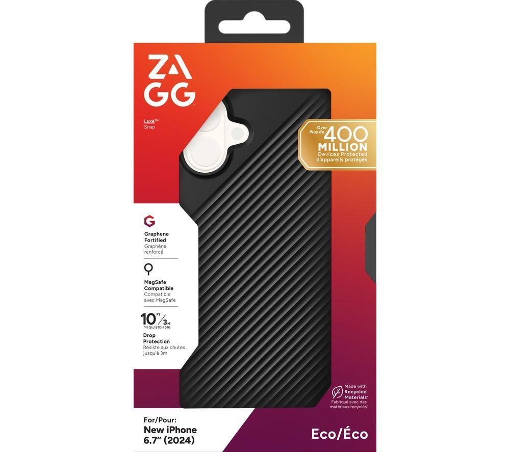 ZAGG Luxe Snap iPhone 16 Plus Case - Black image number 2 of 2