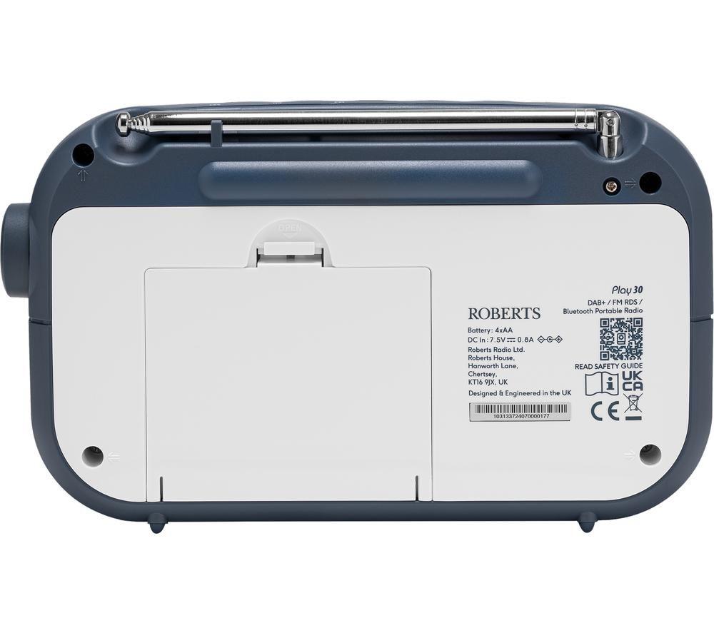 ROBERTS Play 20 Portable DAB+/FM Bluetooth Radio - White