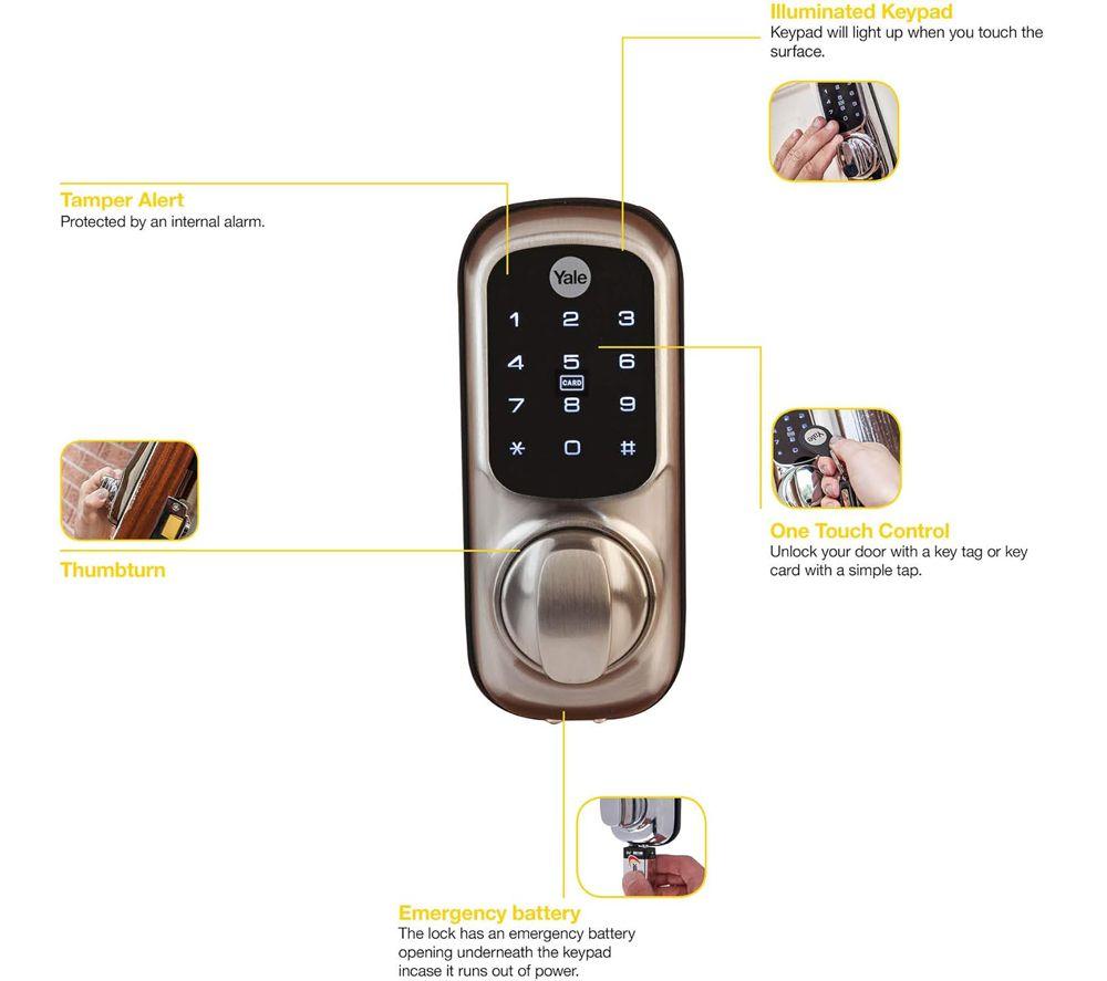 YALE Keyless Connected Smart Door Lock - Satin Nickel image number 2 of 3