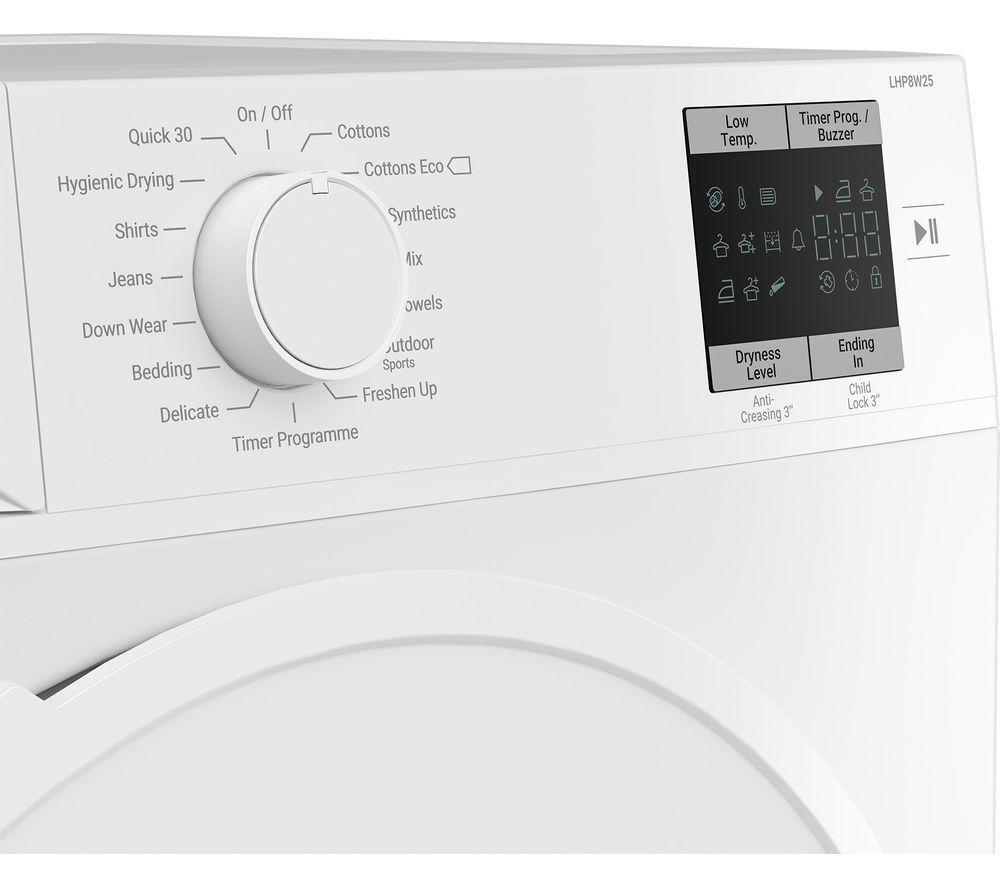 LOGIK LHP8W25 8 kg Heat Pump Tumble Dryer - White image number 5 of 6