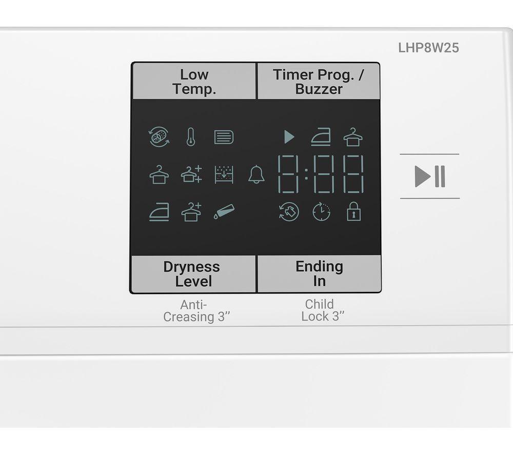 LOGIK LHP8W25 8 kg Heat Pump Tumble Dryer - White image number 6 of 6