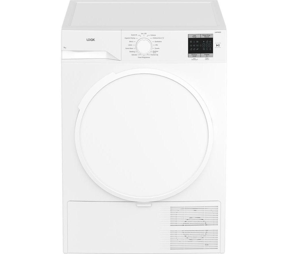 LOGIK LHP9W25 9 kg Heat Pump Tumble Dryer – White, White