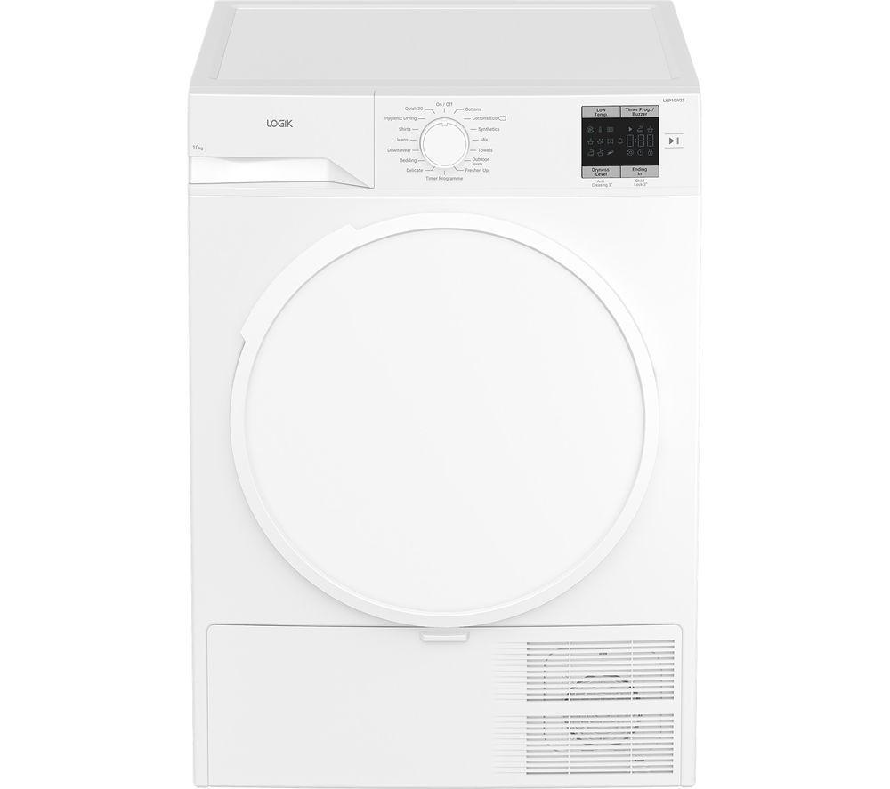 LOGIK LHP10W25 10 kg Heat Pump Tumble Dryer – White, White