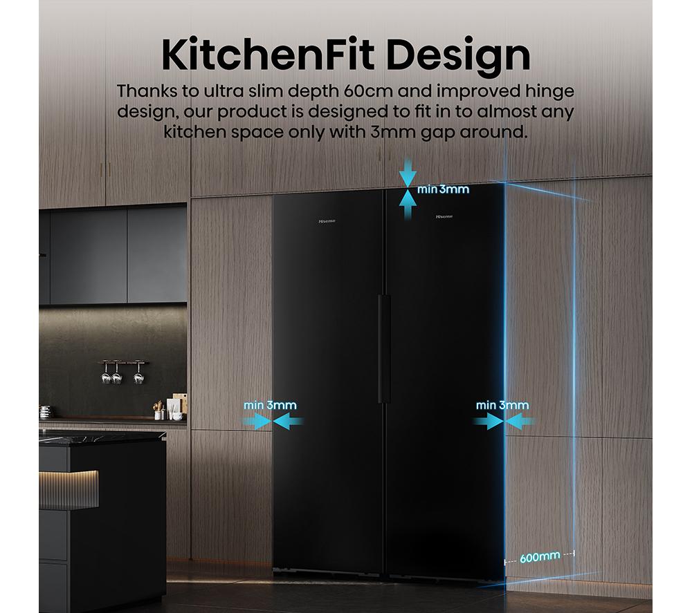 HISENSE KitchenFit FT5K310GSFC Tall Freezer - Black image number 11 of 14