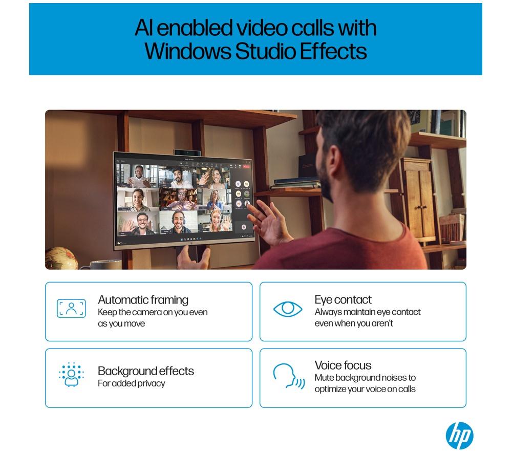 HP OmniStudio X 27-cs0004na 27" All-in-One PC - Intel&reg; Core&trade; Ultra 5, 1 TB SSD, Silver image number 9 of 29