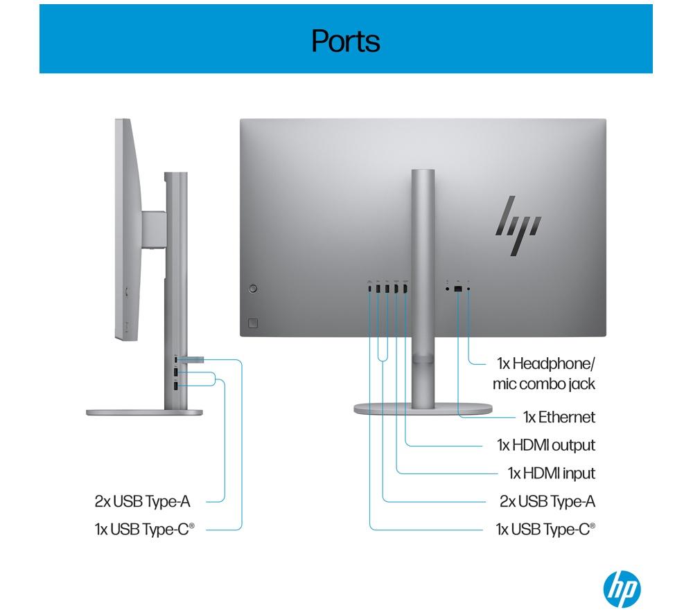 HP OmniStudio X 27-cs0004na 27" All-in-One PC - Intel&reg; Core&trade; Ultra 5, 1 TB SSD, Silver image number 13 of 29