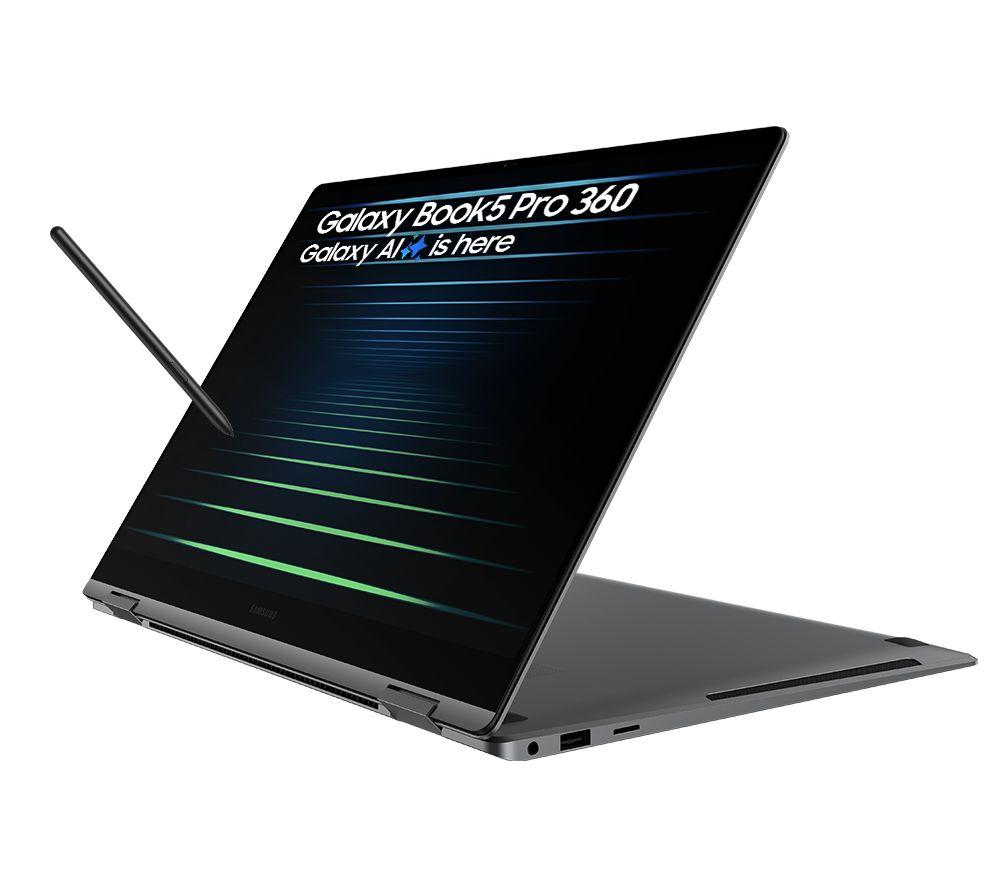 SAMSUNG Galaxy Book5 Pro 360 16" 2 in 1 Laptop, Copilot+ PC - Intel® Core™ Ultra 7, 1 TB SSD, Grey