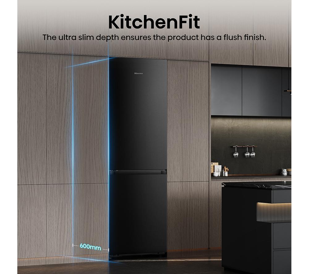HISENSE KitchenFit RB5K330GSFC Smart 60/40 Fridge Freezer - Black image number 6 of 21