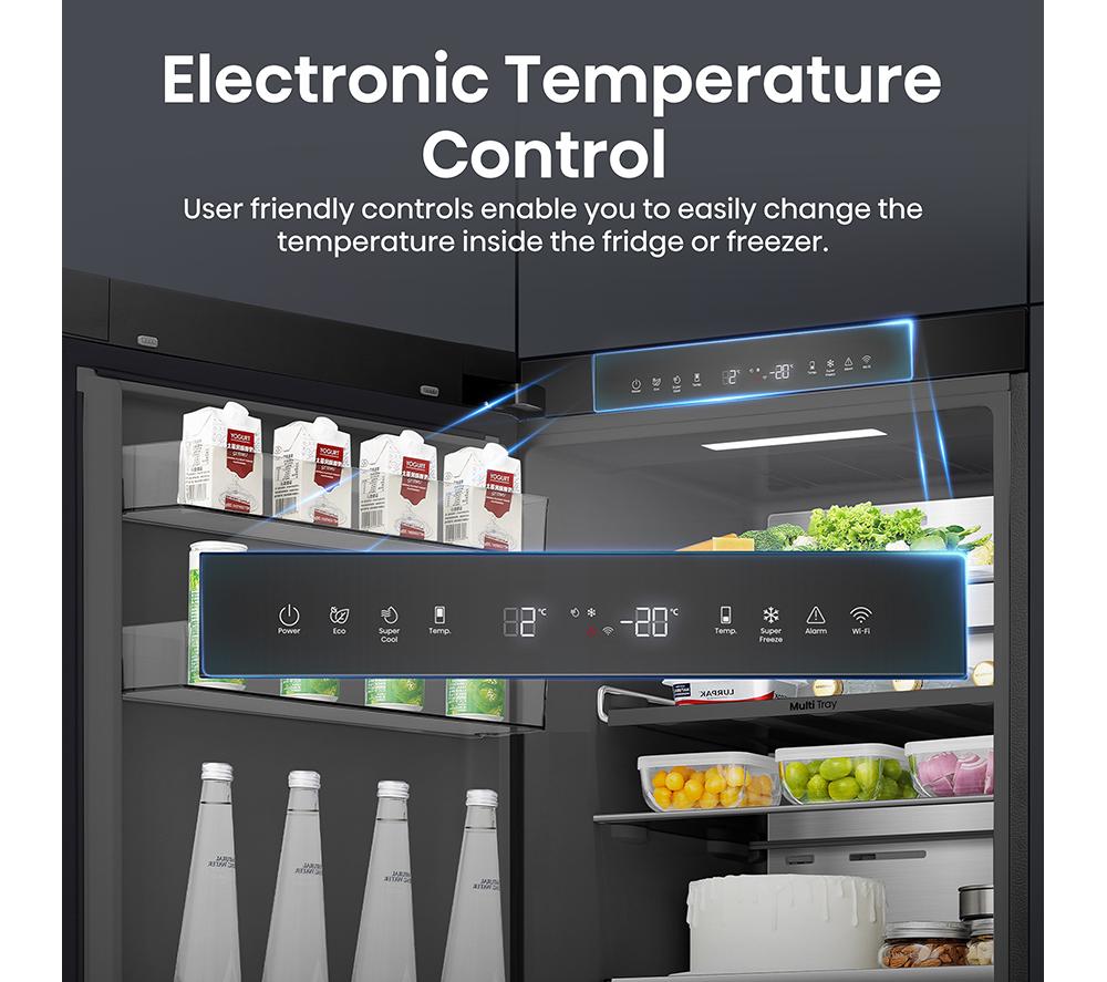 HISENSE KitchenFit RB5K330GSFC Smart 60/40 Fridge Freezer - Black image number 15 of 21
