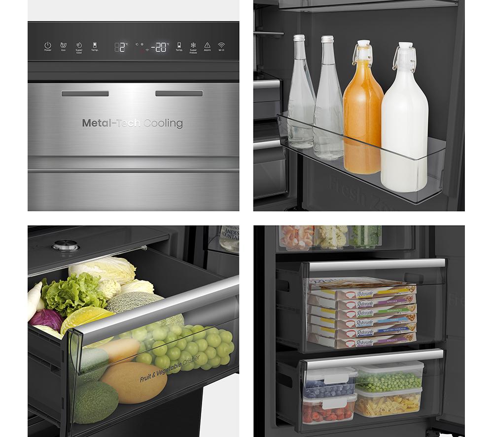 HISENSE KitchenFit RB5K330GSFC Smart 60/40 Fridge Freezer - Black image number 16 of 21