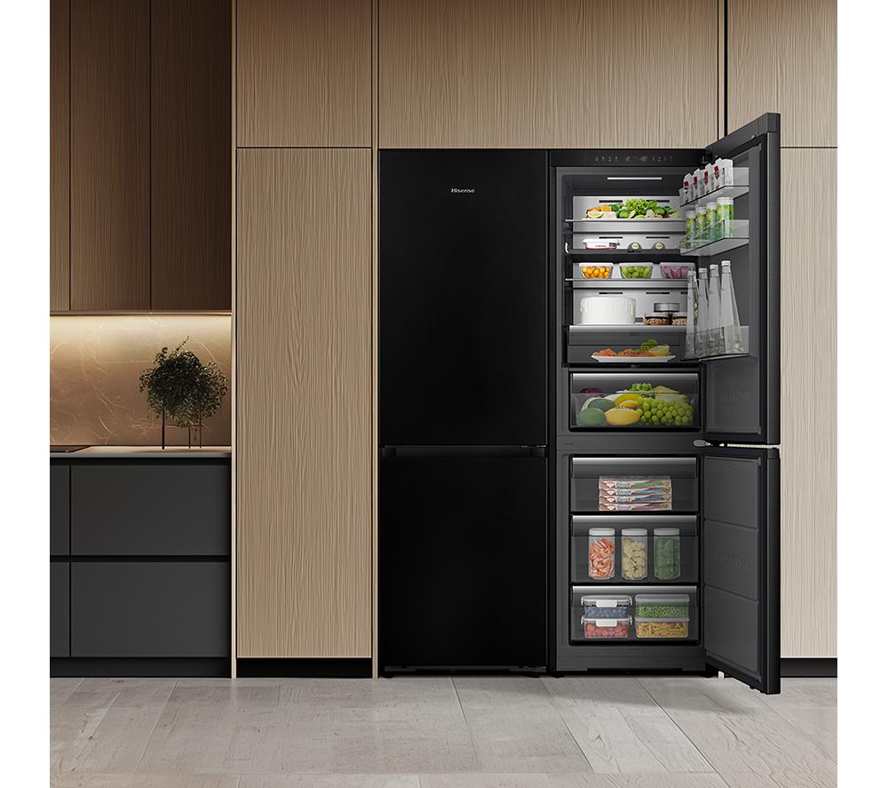 HISENSE KitchenFit RB5K330GSFC Smart 60/40 Fridge Freezer - Black image number 20 of 21