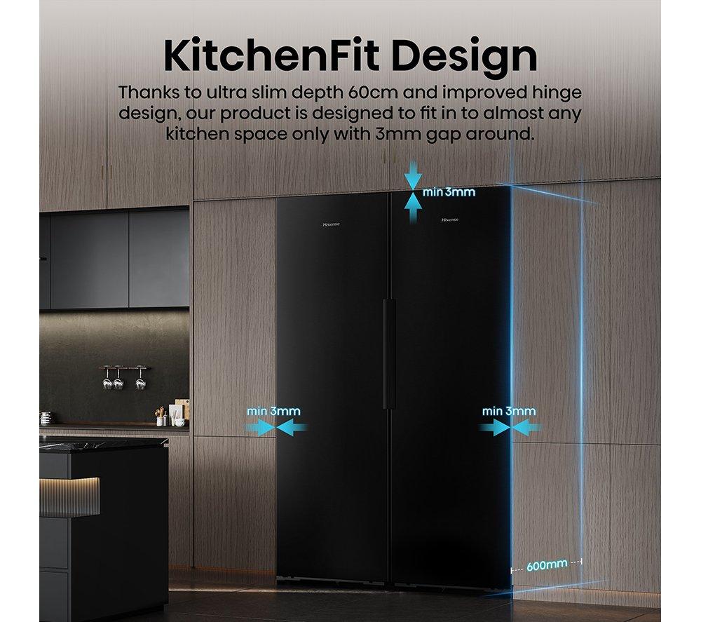 HISENSE KitchenFit RL5K370GSFC Tall Fridge - Black image number 5 of 16