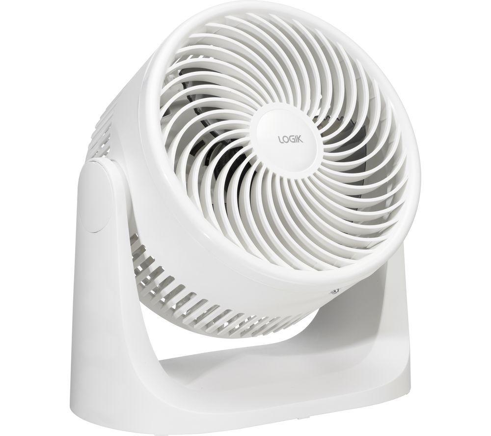 LOGIK L07DFW25 7" Desk Fan - White image number 3 of 4