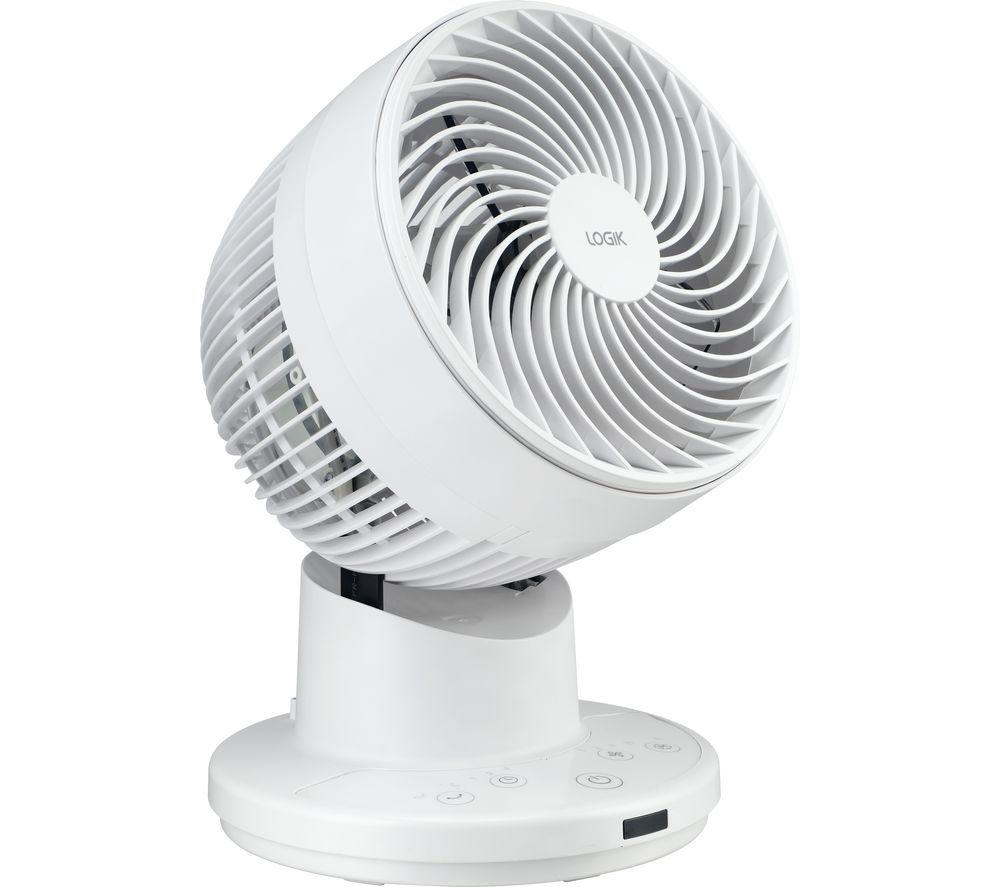 LOGIK L06CFW25 6" Desk Fan - White image number 4 of 5