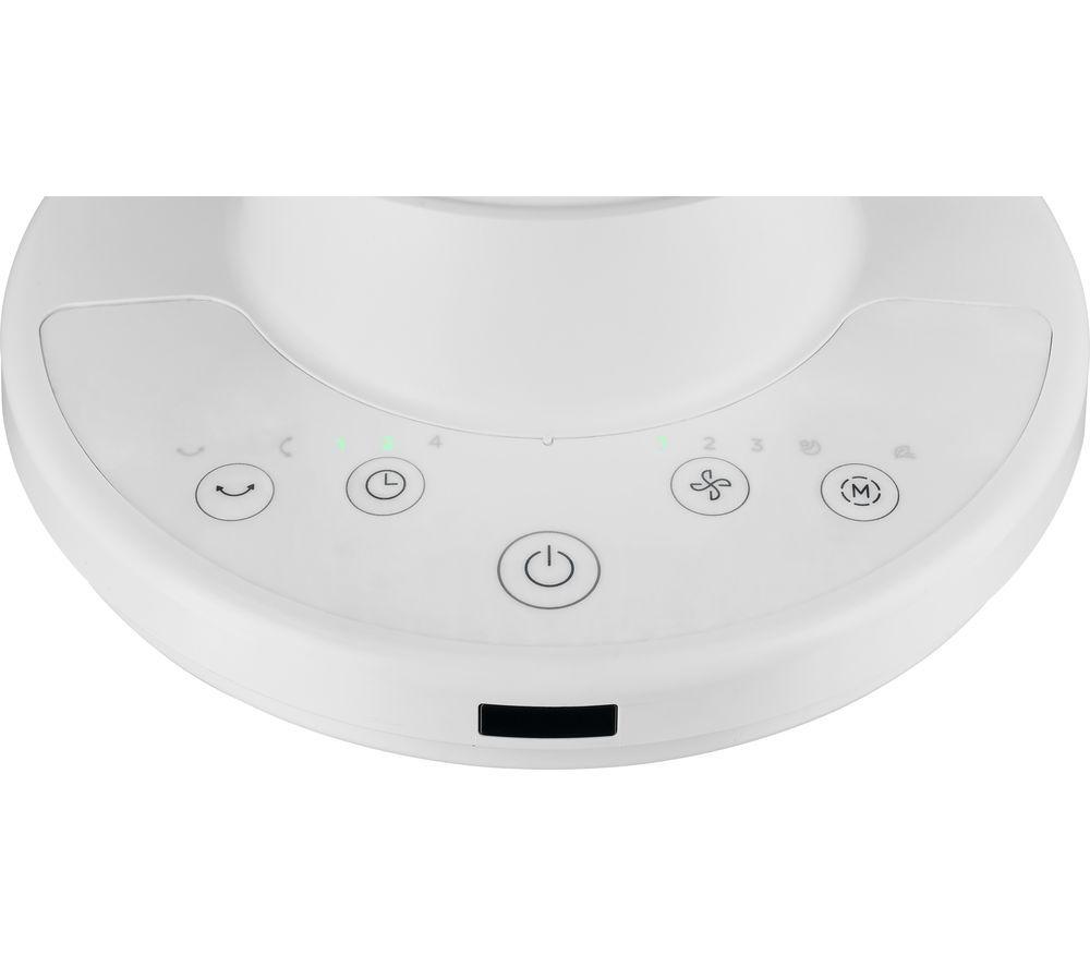 LOGIK L06CFW25 6" Desk Fan - White image number 5 of 5