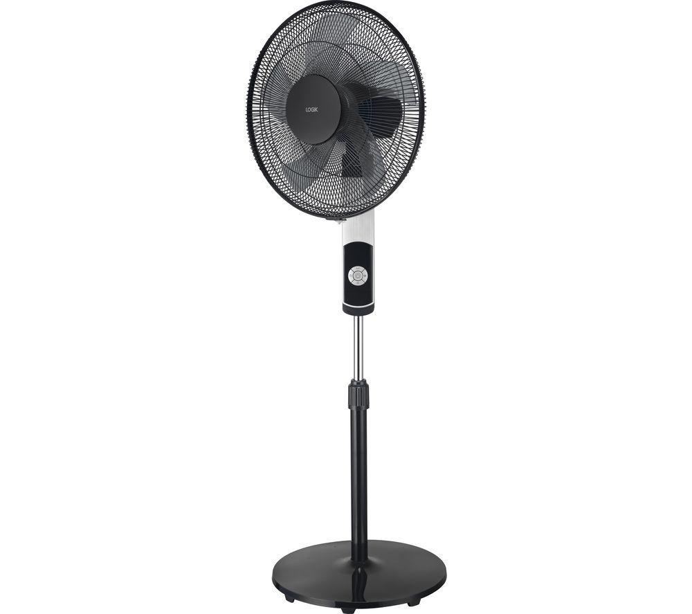 LOGIK L16PFDB25 16" Pedestal Fan - Black image number 3 of 5