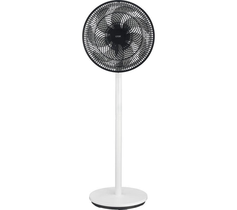 LOGIK L14PFBW25 14" Pedestal Fan - White & Black