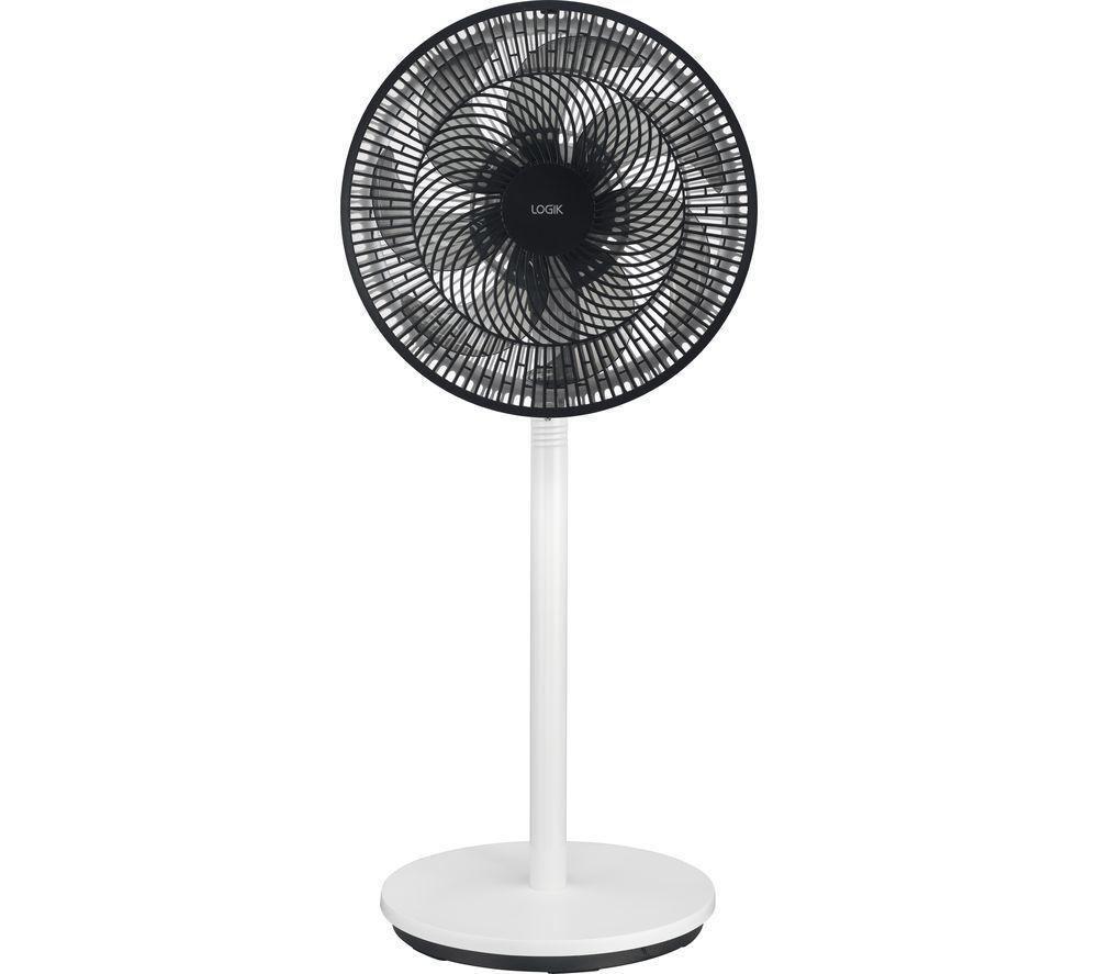 LOGIK L14PFBW25 14" Pedestal Fan - White & Black image number 4 of 5