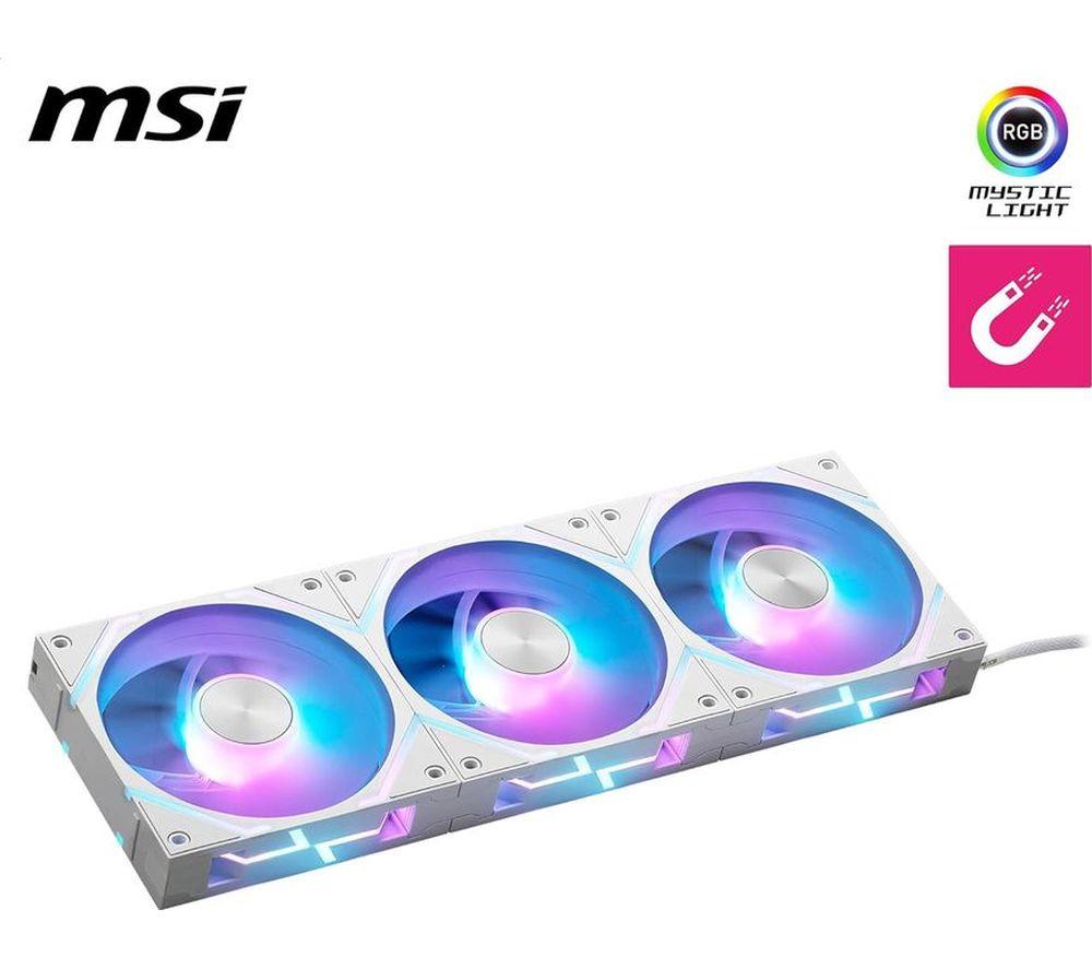 MSI MPG EZ120 120 mm Case Fan - ARGB, Triple Pack - White image number 2 of 5