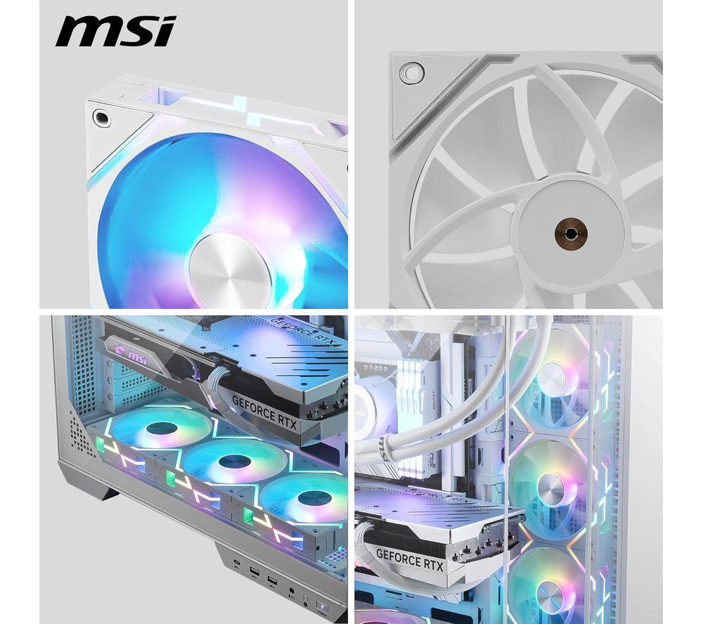 MSI MPG EZ120 120 mm Case Fan - ARGB, Triple Pack - White image number 5 of 5
