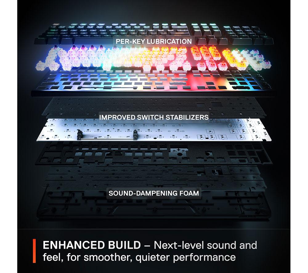 STEELSERIES Apex Pro Gen 3 Mechanical Gaming Keyboard - Black image number 2 of 12