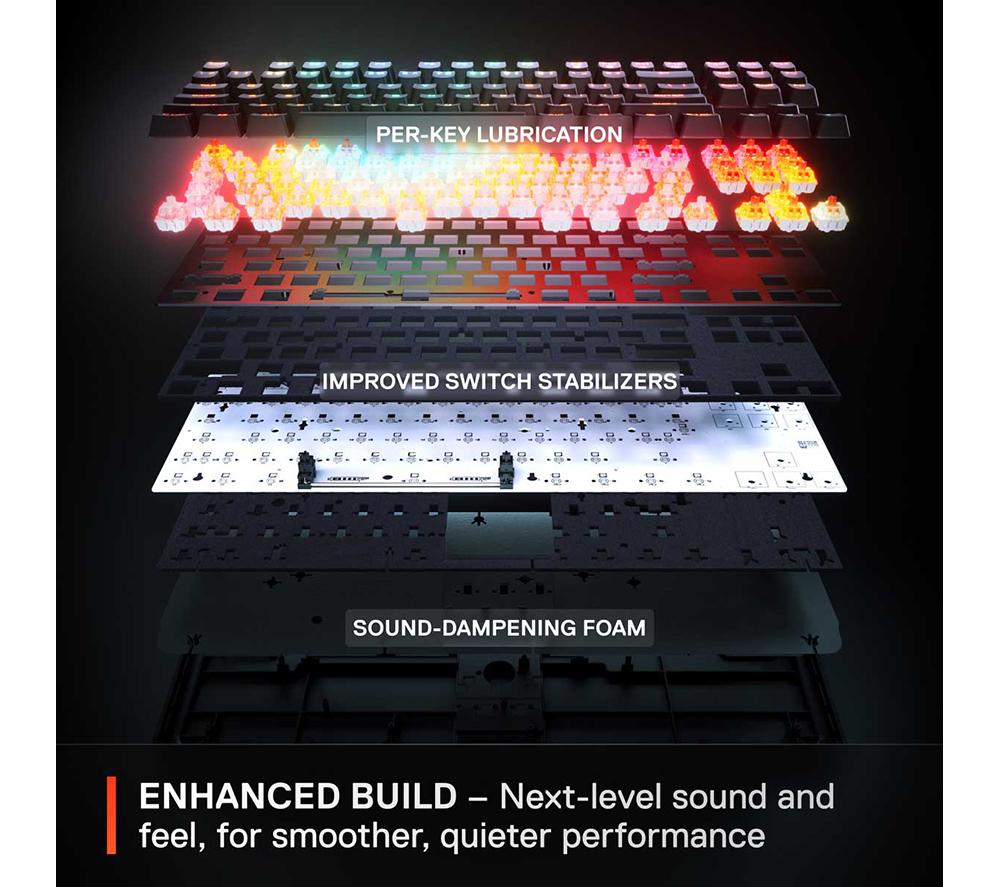 STEELSERIES Apex Pro TKL Gen 3 Wireless Mechanical Gaming Keyboard - Black image number 2 of 14