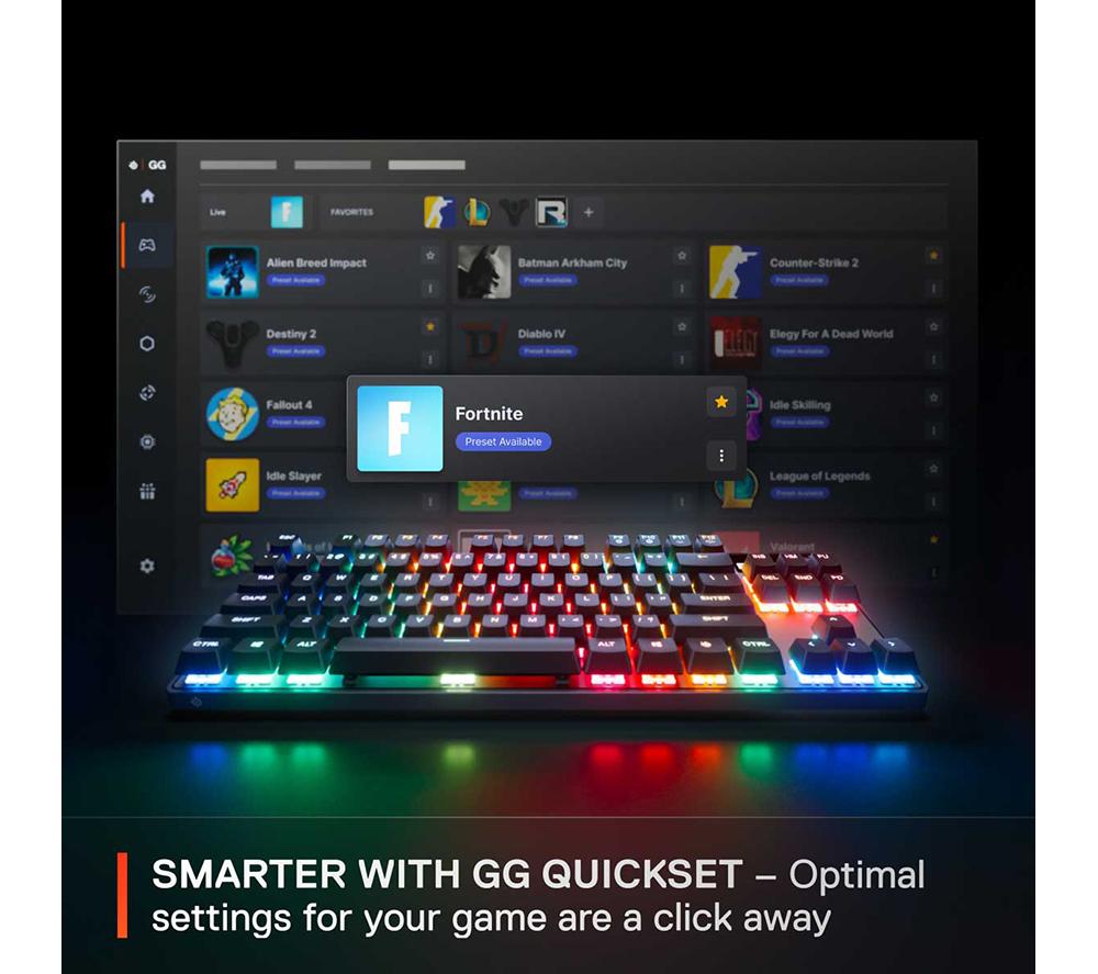 STEELSERIES Apex Pro TKL Gen 3 Wireless Mechanical Gaming Keyboard - Black image number 3 of 14