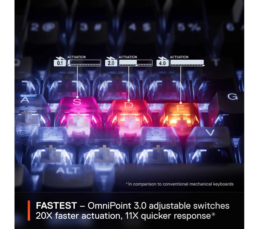STEELSERIES Apex Pro TKL Gen 3 Wireless Mechanical Gaming Keyboard - Black image number 6 of 14