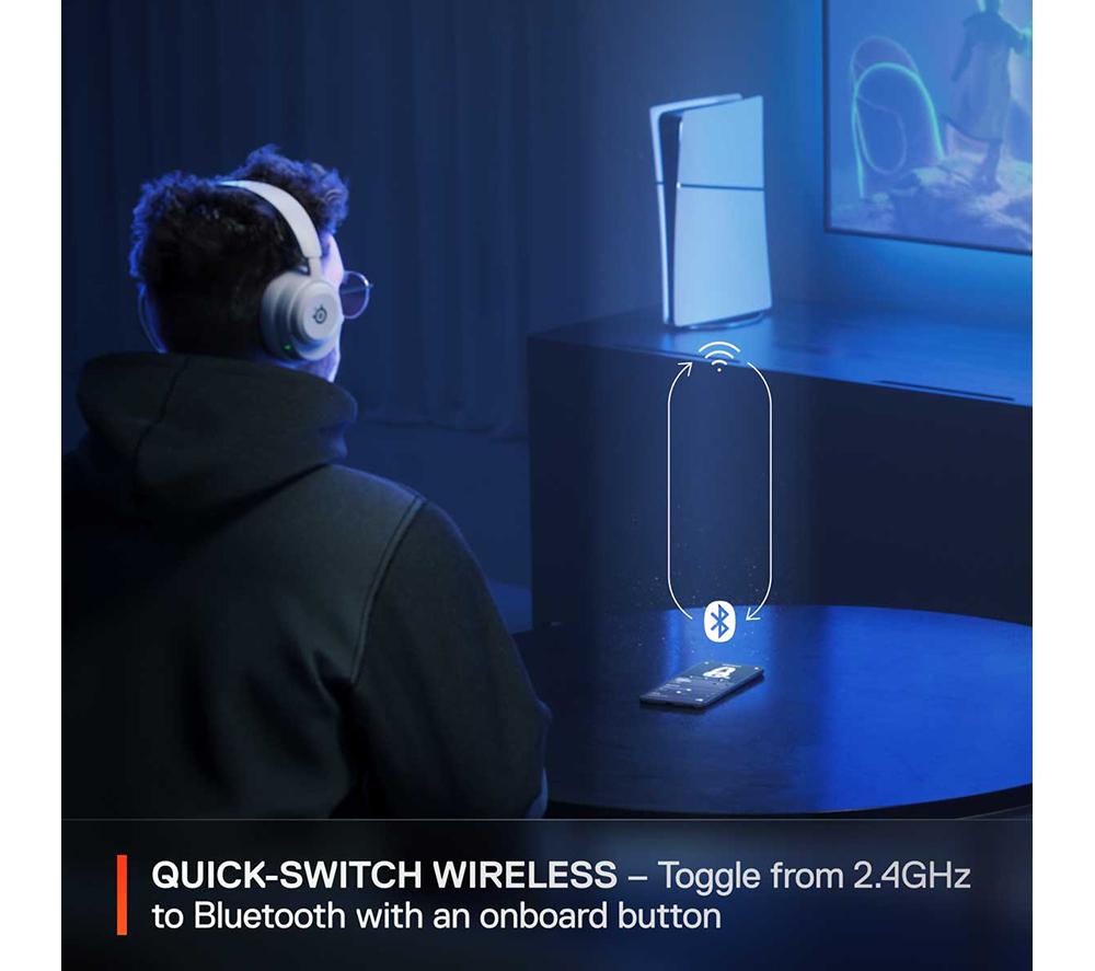 STEELSERIES Arctis Nova 5 Wireless PC Gaming Headset - White image number 4 of 10