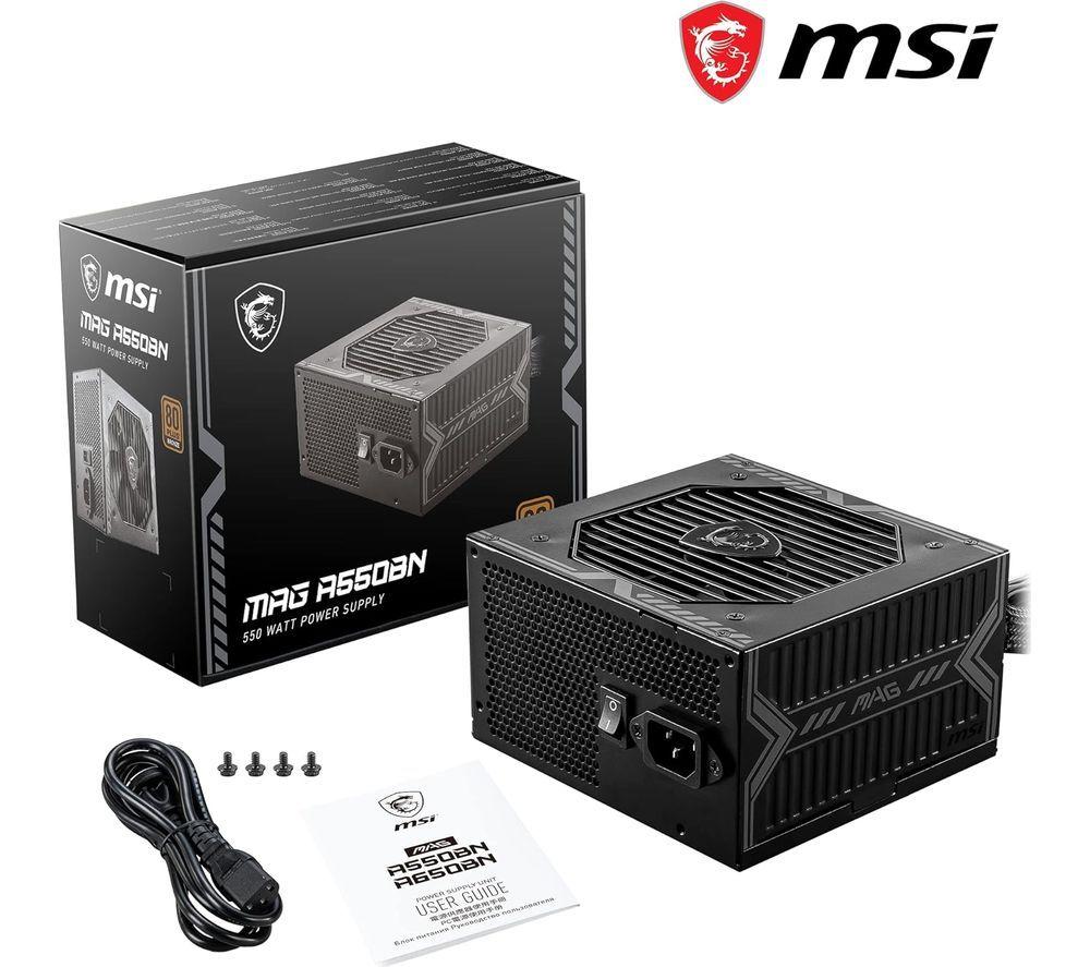 MSI MAG A550BN Fixed ATX PSU - 550 W image number 5 of 6