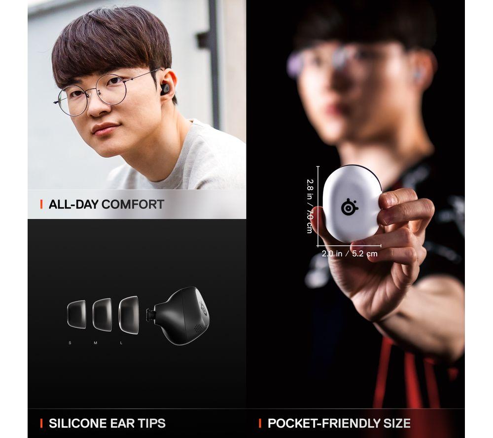 STEELSERIES  Arctis GameBuds Wireless Noise-Cancelling Gaming Earbuds - Black image number 8 of 19