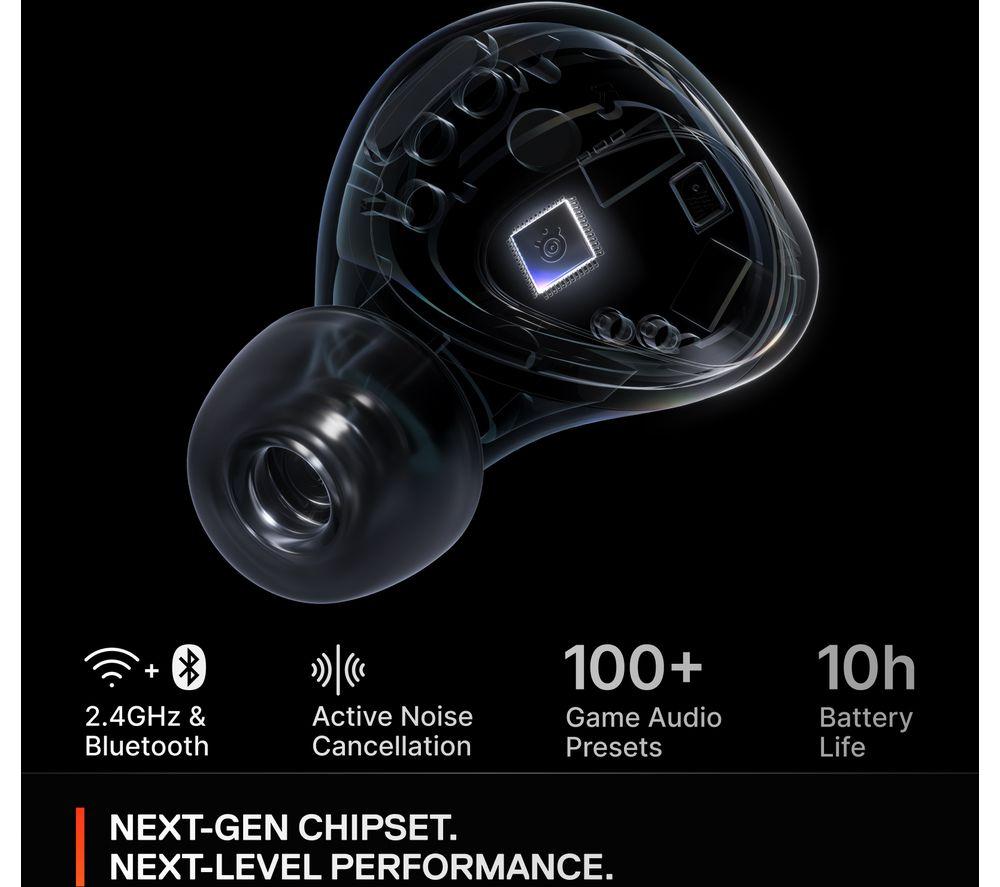 STEELSERIES Arctis GameBuds Wireless Noise-Cancelling Gaming Earbuds for PS5 - White image number 5 of 20