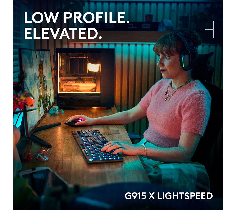 LOGITECH G915 X Lightspeed Wireless Mechanical Gaming Keyboard - Tactile Black image number 2 of 10