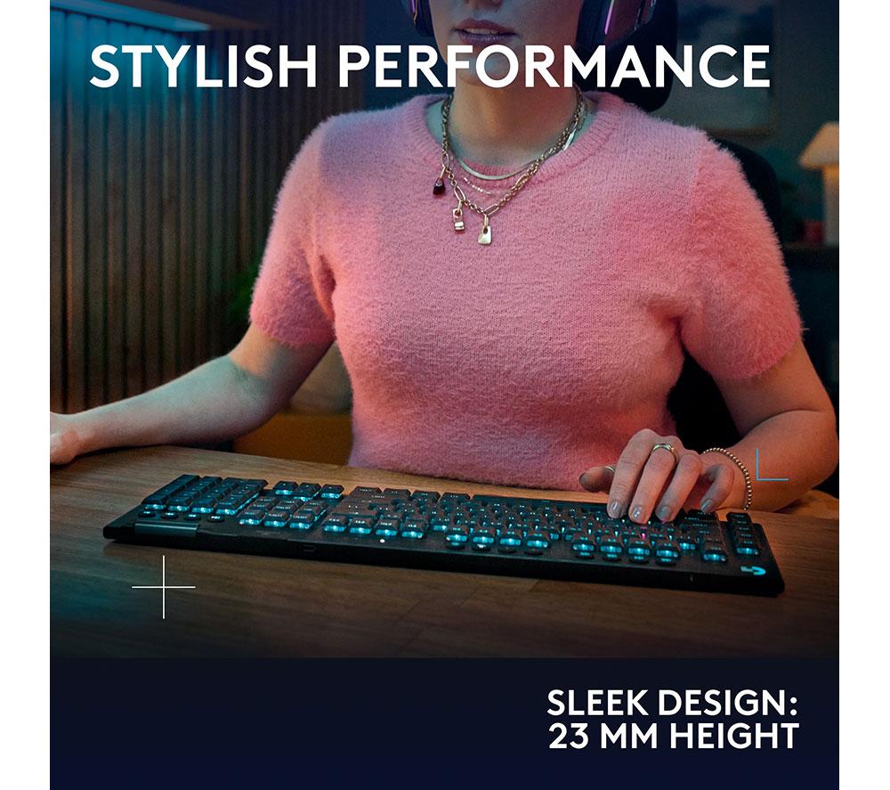 LOGITECH G915 X Lightspeed Wireless Mechanical Gaming Keyboard - Tactile Black image number 8 of 10