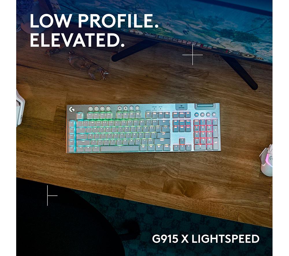 LOGITECH G915 X Lightspeed Wireless Mechanical Gaming Keyboard - Tactile White image number 2 of 10
