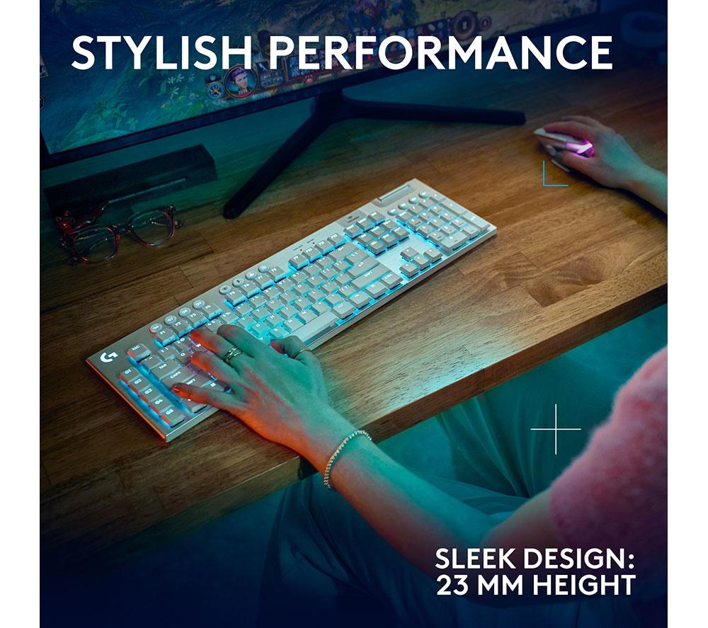 LOGITECH G915 X Lightspeed Wireless Mechanical Gaming Keyboard - Tactile White image number 8 of 10